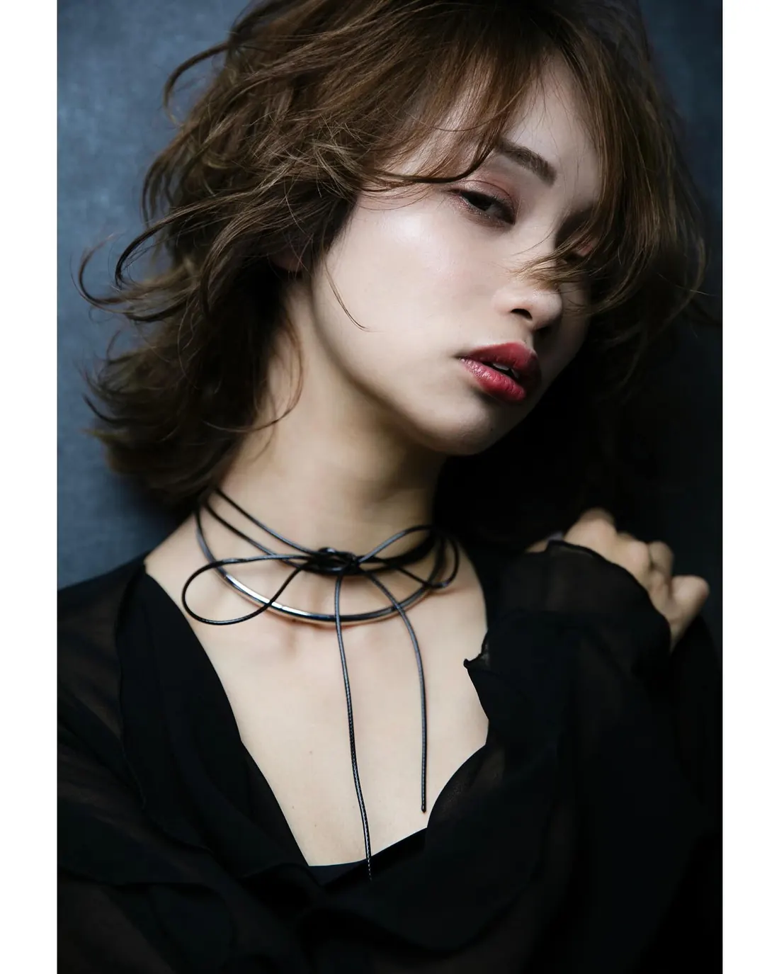 ミディアムのヘアスタイル